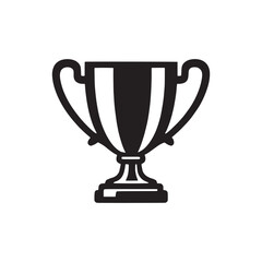 Trophy award cup icons collection in black. Contest and competition award symbol. Trophy cup icons, trophy cup award in flat style .