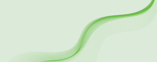 Abstract green wave background.