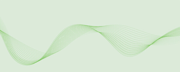 Abstract green wave background.