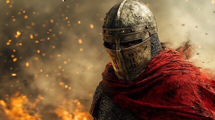 Fototapeta premium Medieval Knight in Battle