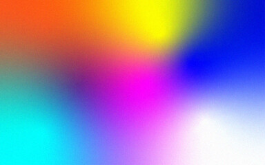 Bright rainbow gradient background with vivid red, blue. Vivid Multicolor Gradient Texture Background with Blends of Pink, Blue, Yellow, and Orange and Grainy Noise Effect,