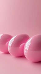 Easter Light Pink 3d background minimalistic mockup with space for text