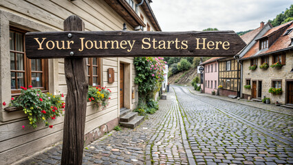 your journey start here Text