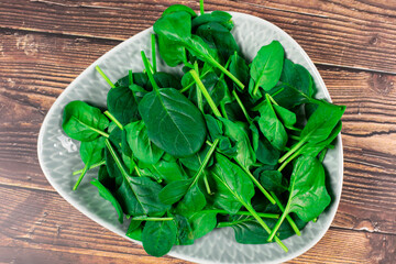  Close up of fresh spinach 