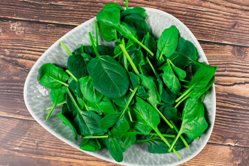  Close up of fresh spinach 