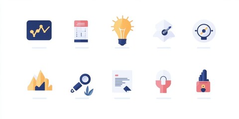 Fototapeta premium Business icons on white background