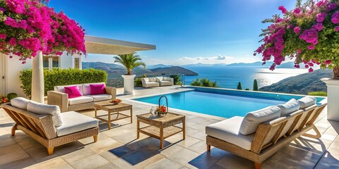 Luxurious Outdoor Furniture at a Greek Summer Resort