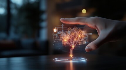 Exploring the Future of IoT: A Person Holds a Lit Tree Symbolizing Smart Technology Innovations