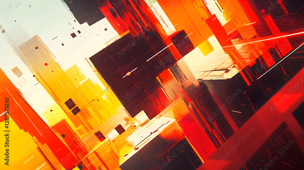 Poster colorful abstract background with vibrant hues and smooth gradient transitions in an artistic compos