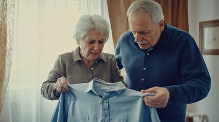 Dementia symptoms affecting a senior’s ability to follow simple instructions. Featuring confusion and frustration