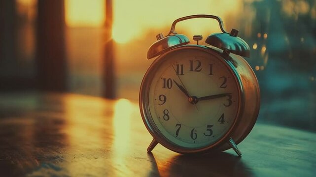 The alarm clock rang loudly, jolting him awake and reminding him of his important meeting.