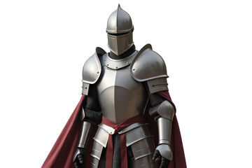 A medieval knight in steel armor holding a sword, ready for battle