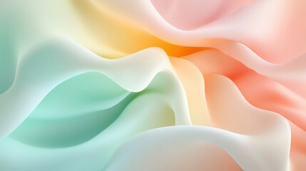 Fototapeta premium Pastel abstract gradient waves of soft fabric texture in gentle hues