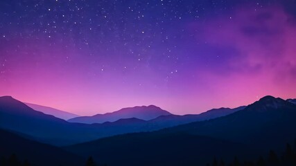 Astronomy Night Educational Invitation Featuring Telescope and Starry Sky With Silhouetted Mountains Under a Twilight Gradient Horizon, Perfect for Stargazing and Science Events