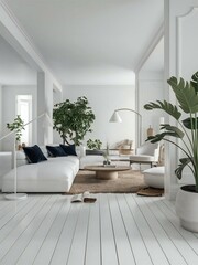 modern living room interior with sofa