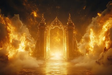 Obraz premium Golden Gateway to Heaven