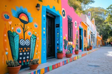 Rolgordijnen Colorful houses decorating the streets of the Caminito in La Boca, Buenos Aires © kardaska