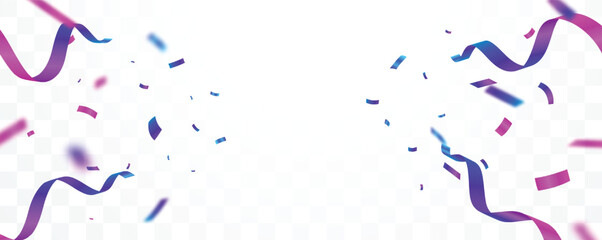 Colorful Confetti celebrations design isolated on transparent background