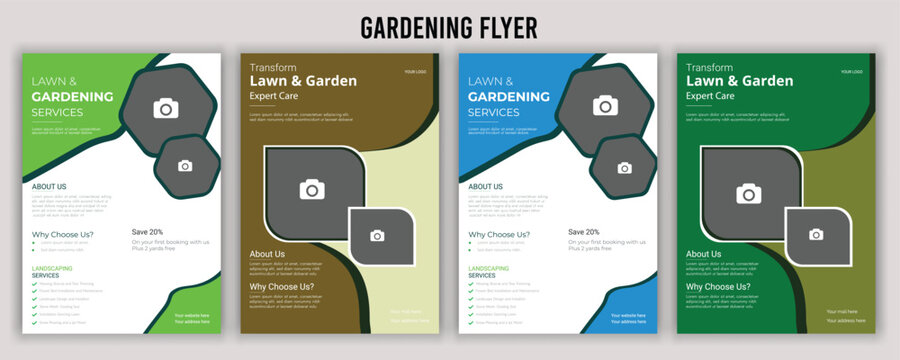 lawn care flyer design template. landscaping and gardening lawn care service flyer, poster, leaflet design lawn care garden or landscaping services Tree and gardening service poster leaflet design. - Powered by Adobe