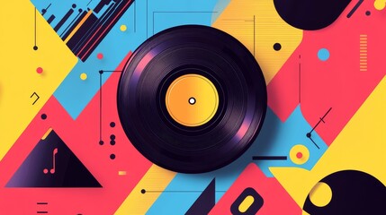 Obraz premium Colorful abstract music background