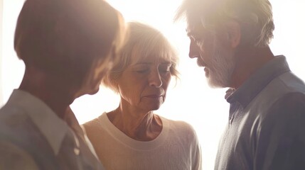 Dementia symptoms causing difficulty in recognizing familiar faces. Featuring cognitive decline and confusion