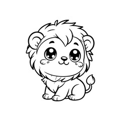 cute lion illustration