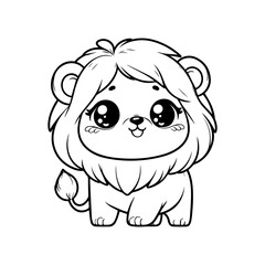 cute lion illustration