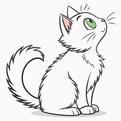 cat designe silhouette vector