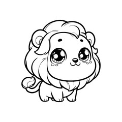 cute lion illustration