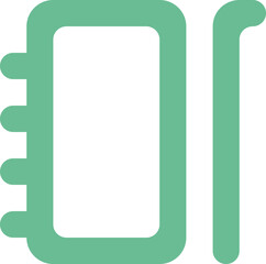 Notebook And Pen icon logo design 