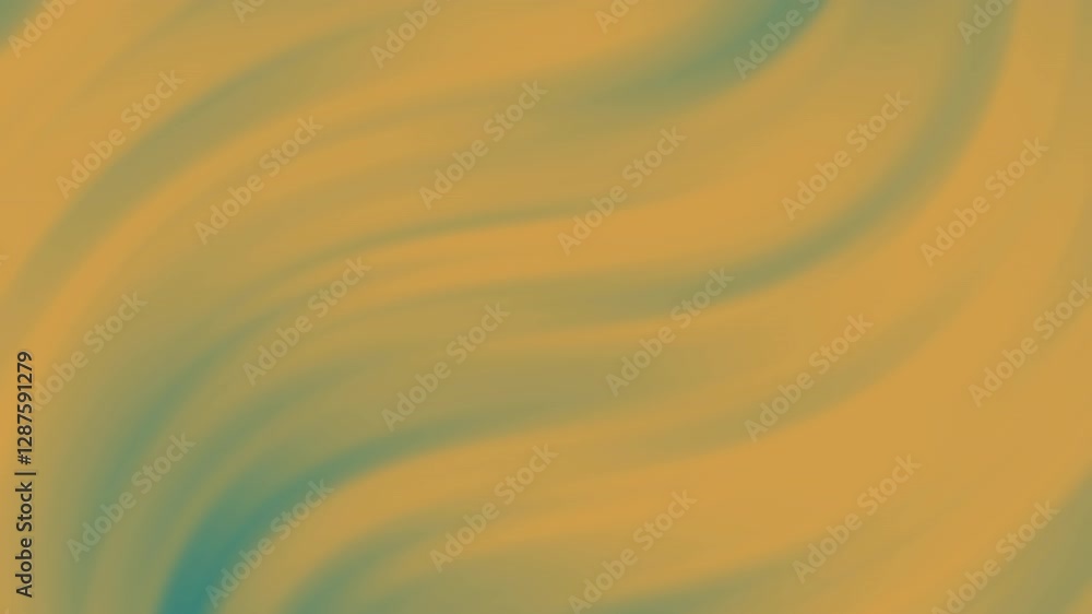 Poster abstract wave patterns in soft yellow and green hues creating a fluid, modern background with smooth