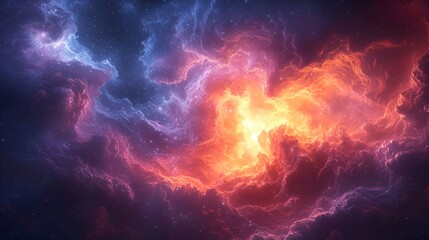 Abstract cosmic nebulae swirl