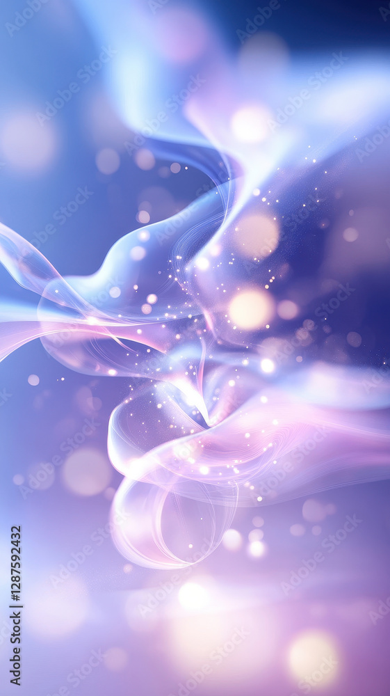 Aufkleber artistic composition of glowing orbits and ethereal light patterns, creating dreamy atmosphere