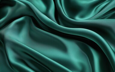 Obraz premium Luxurious emerald silk with gentle folds for Saint Patricks Day
