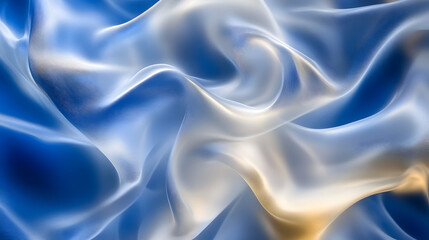 Fototapeta premium Blue and white background with a horizontal gold stripe across the center