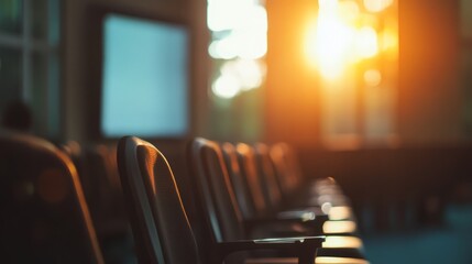 The confident businesswoman is standing in front giving a speech. The overall picture presents a corporate training or project discussion scene, conveying the core themes of teamwork and skill develop