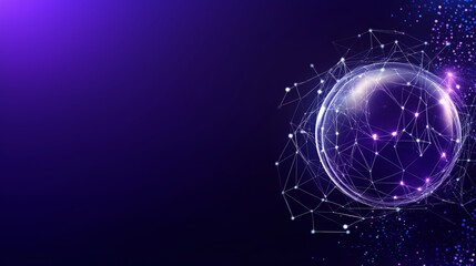A futuristic banner with 3D geometric shapes on a solid isolated background