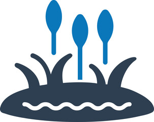 Cattail Wetland Plants Icon