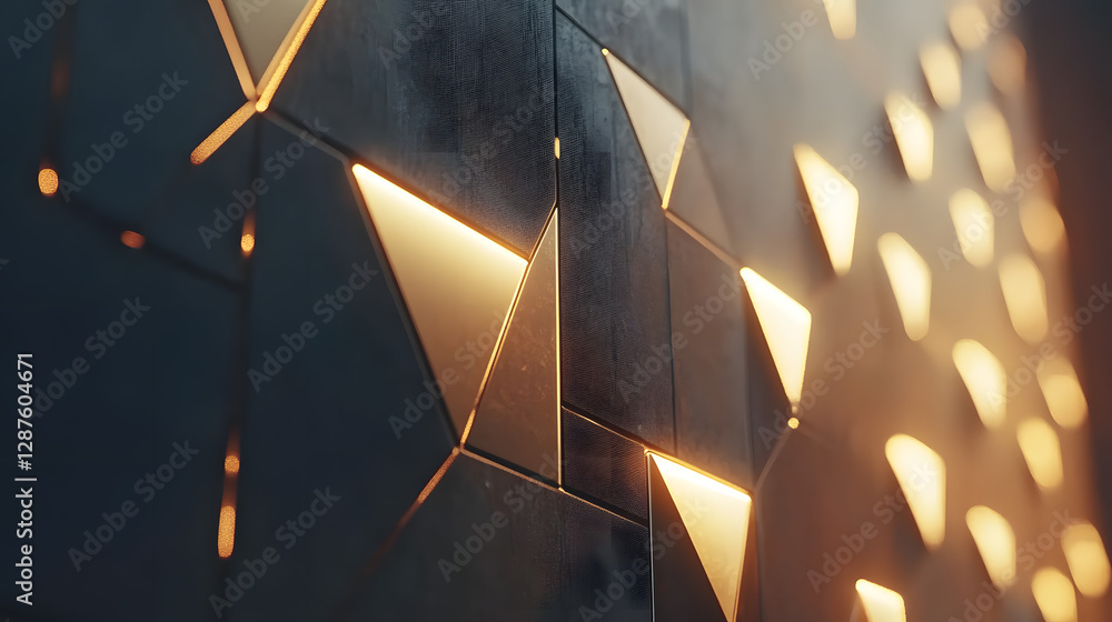 Poster close up of a wall with light shining through creating textured patterns and shadows
