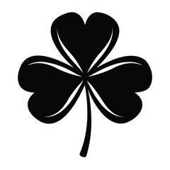st patricks leaf icon of silhouette illustration