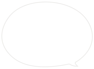 カクカクした卵の形をした白いワイヤーの吹き出しフレーム