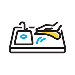 Vector multi color icon for Wipe counter