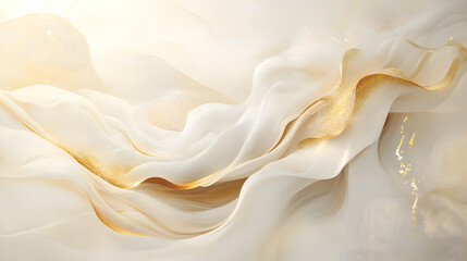 White and gold abstract background with gold accents and textured design elements