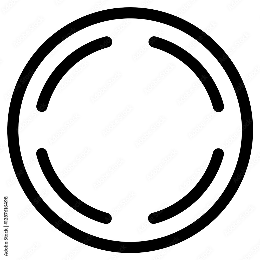 Poster targeting icon element circle frame