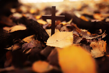 The cross of God in the rays of the sun. Background of religions jesus cross bible