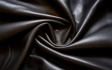 Grainy black artificial leather texture dark abstract pattern background