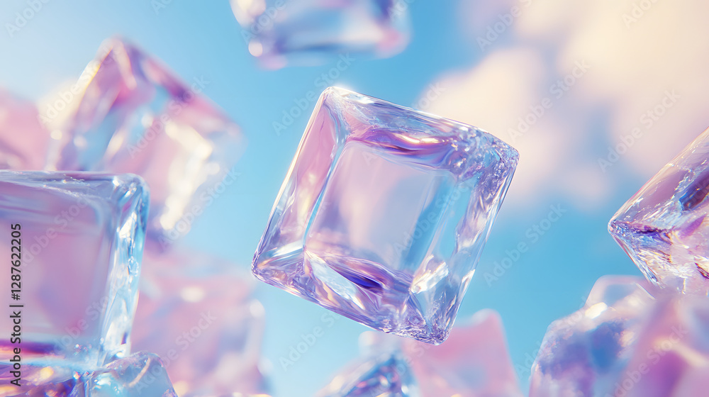 Aufkleber close up view of a collection of sparkling diamonds on a dark background