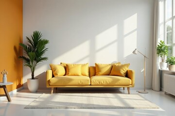 Clean lines, minimalist furniture, bright spaces, lighting, modern design