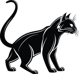 Cat Silhouette, Vector Design, Cat Icon