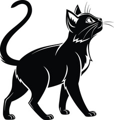 Cat Silhouette, Vector Design, Cat Icon